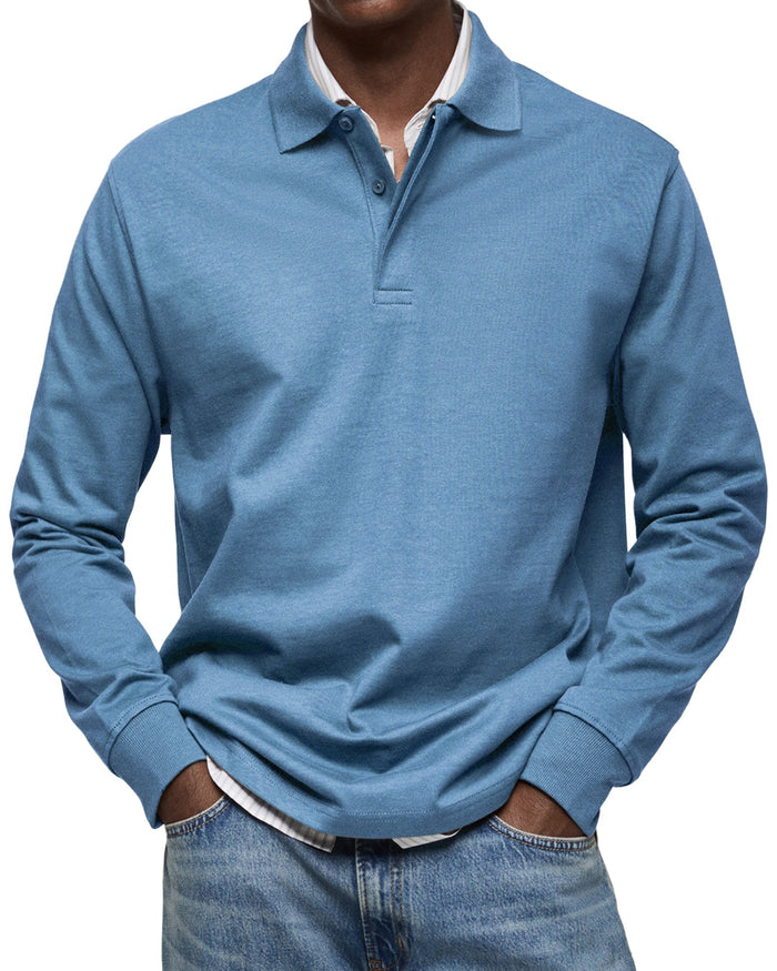 Adrien – Polo homme à manches longues luxe