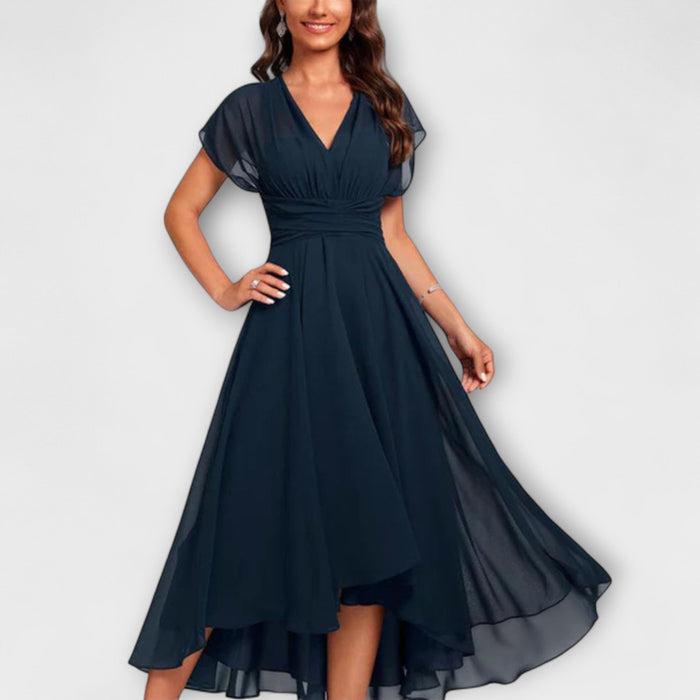 Juliette - Robe Élégante Asymétrique Col V