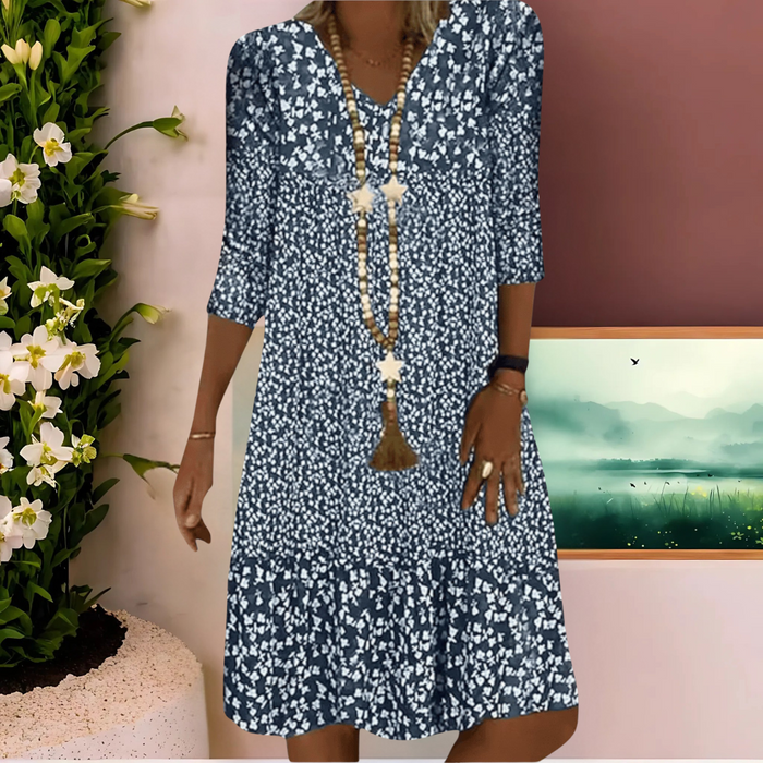 Robe Midi Femme Fleurie Bohème - Fiona