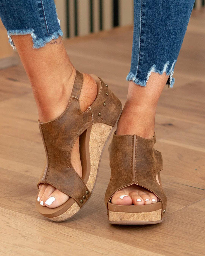 Zoé - Sandales Compensées Mi-Hautes Pour Une Allure Chic