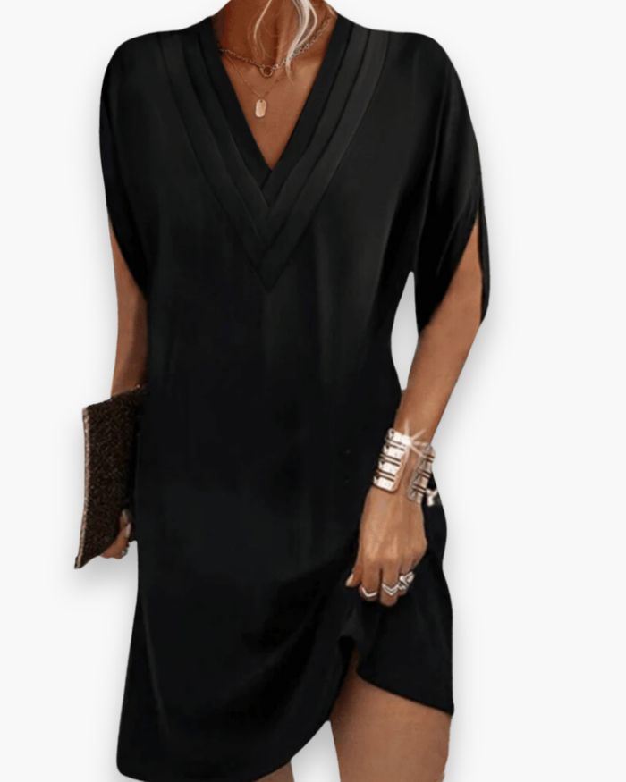 Robe Fluide Col V Pour Femme | Été Chic