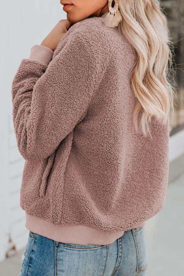Noa - Veste bomber teddy femme