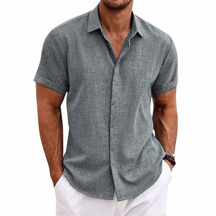 Vincent - Chemise Lin Manches Courtes Casual Été Tendance Homme