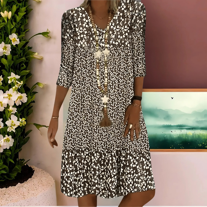 Robe Midi Femme Fleurie Bohème - Fiona