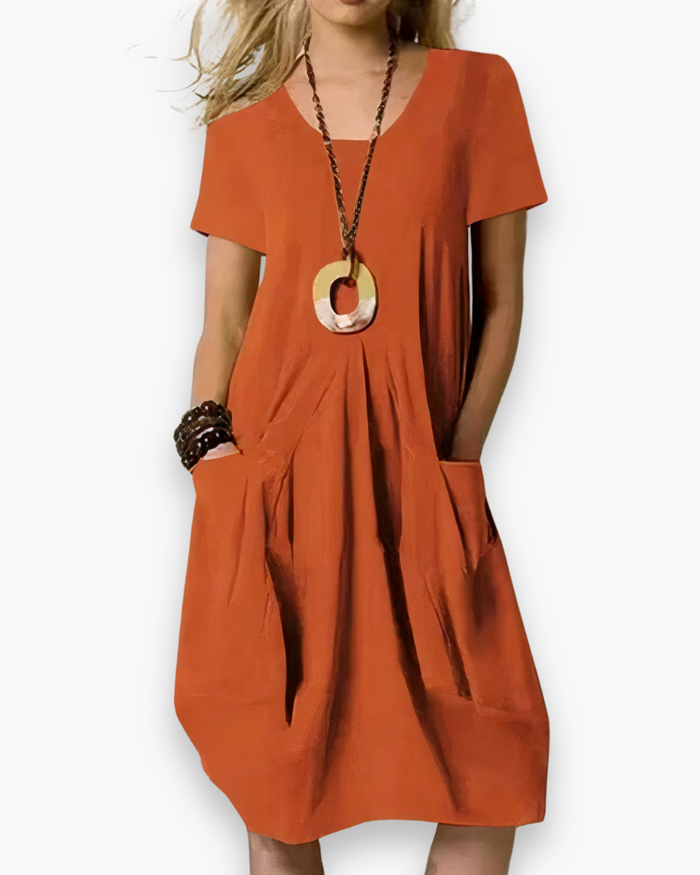 Robe Décontractée Ample pour Femme | Élégant midi