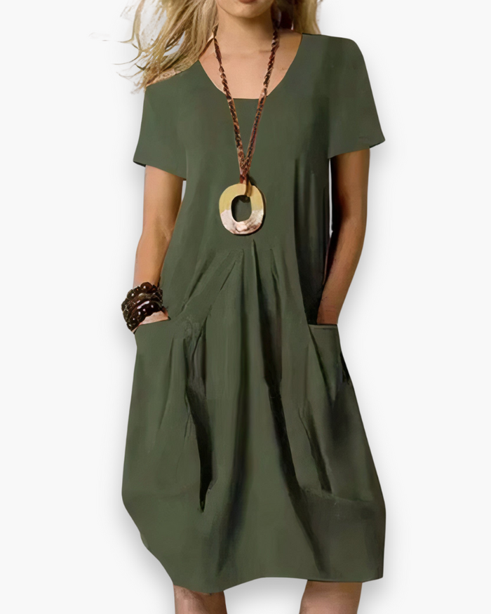Robe Décontractée Ample pour Femme | Élégant midi