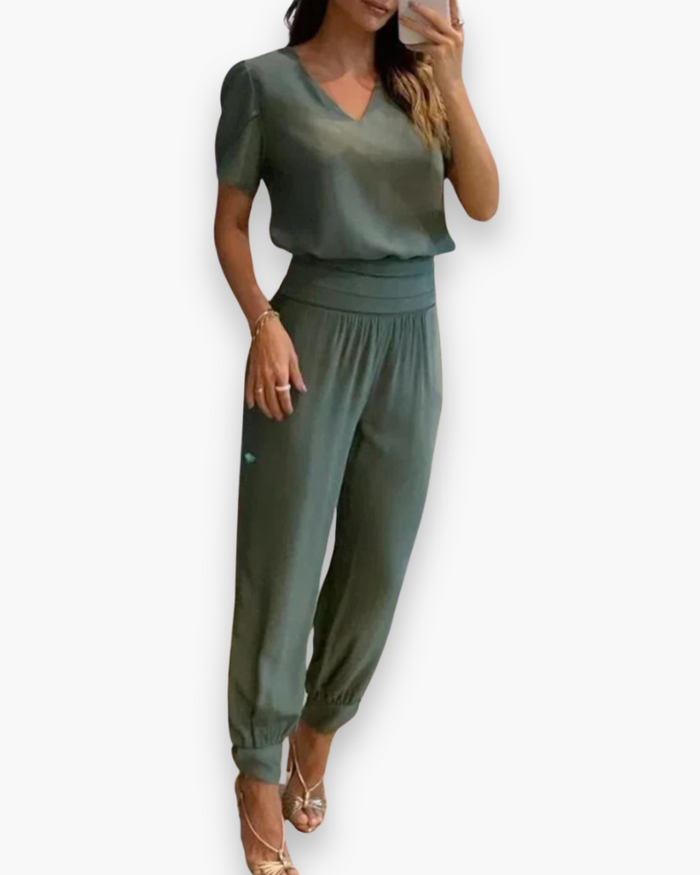 Combinaison Ajustée Col V Pour Femme | Élégante Et Moderne