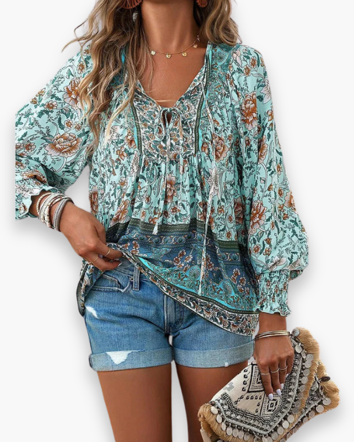Chemise Ample Imprimée Pour Femme | Été Chic