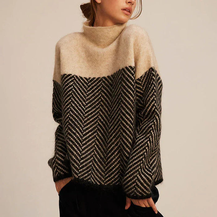 Elina - Pull automne à col femme