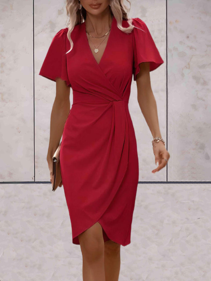 Nathalie - Robe Portefeuille Midi Chic