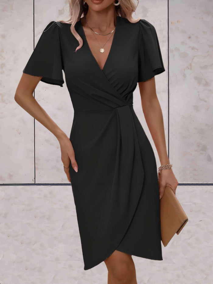 Nathalie - Robe Portefeuille Midi Chic