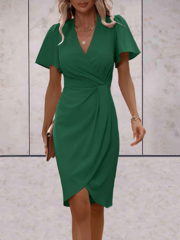 Nathalie - Robe Portefeuille Midi Chic