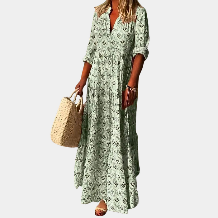 Caroline - Robe Bohème Maxi d'Été