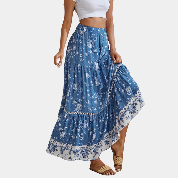 Camille - Jupe Vintage - Taille Élastique, Confortable, Décontractée - Femme