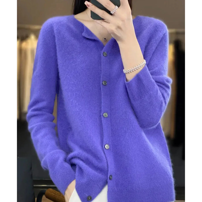 Céline - Cardigan Élégant Boutonné Col Rond