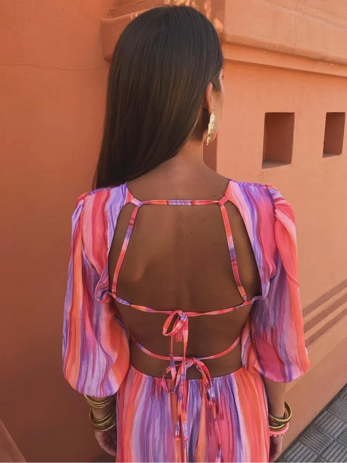 Aurélie - Robe Midi À Découpes Tendance