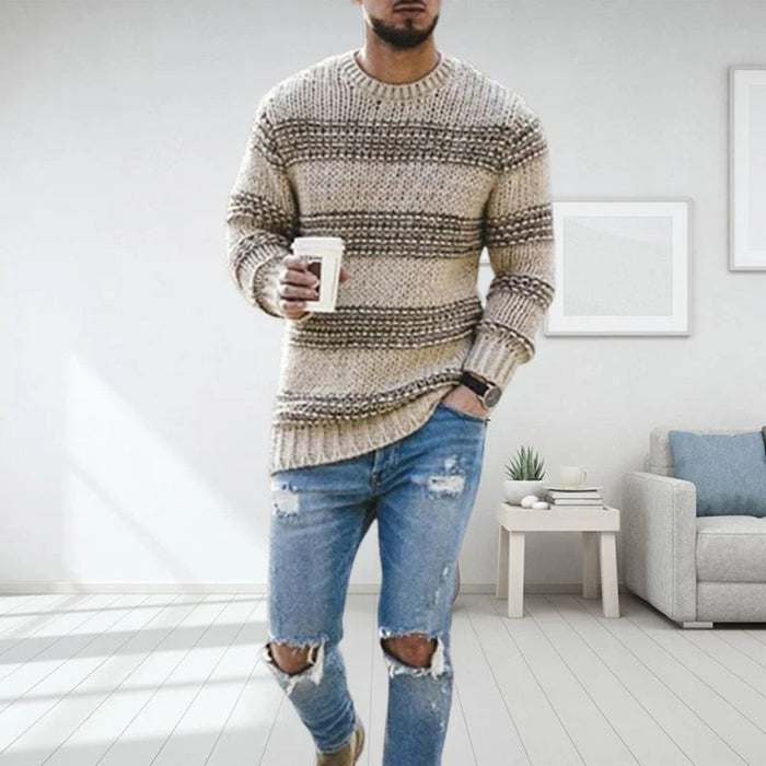 Georges - Pull en laine tricotée norvégienne homme