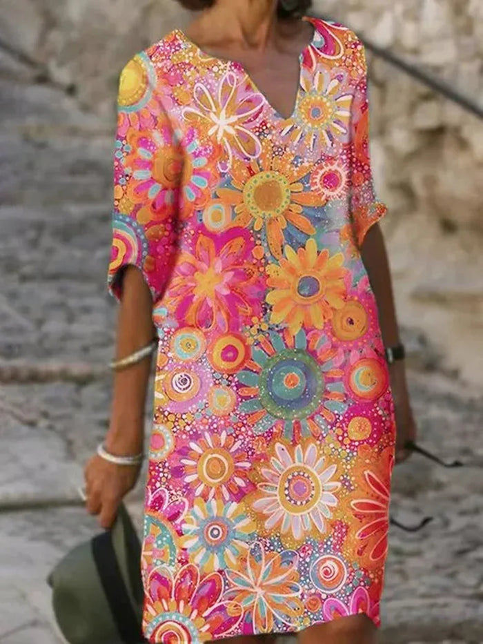 Louise - Robe Fleurie D'Été Élégante