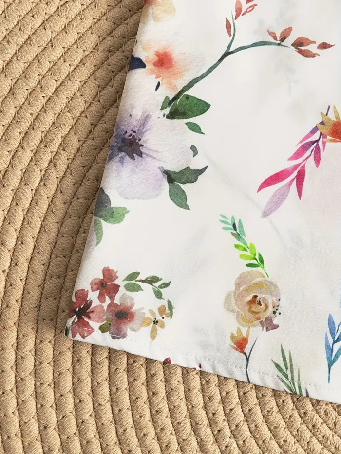 Stéphanie - Blouse Fleurie Sans Manches Élégante Femme
