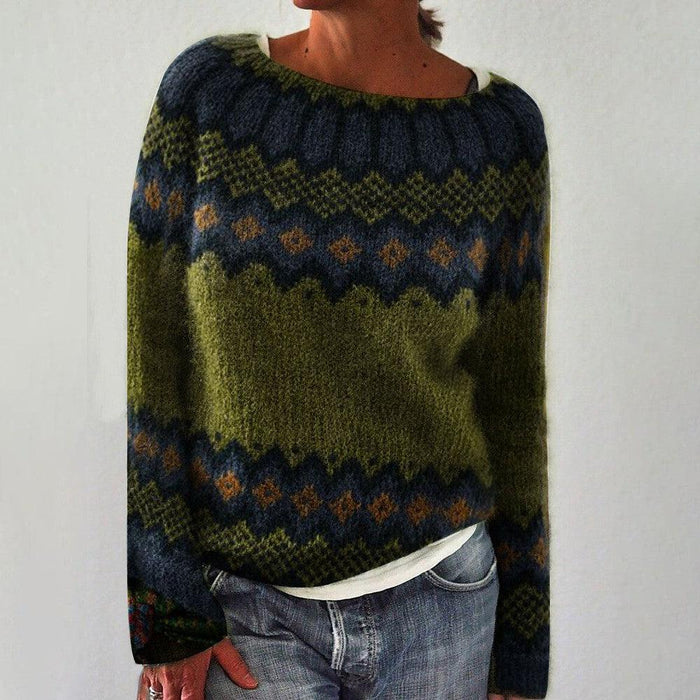 Sylvie - Pull automne vintage femme