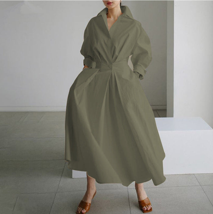 Delphine - Robe Maxi Chemise Chic