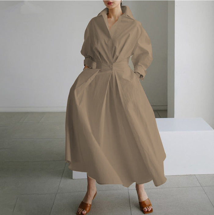 Delphine - Robe Maxi Chemise Chic