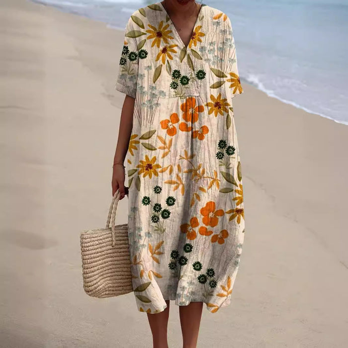 Robe Femme Imprimée Fleurs - Julie