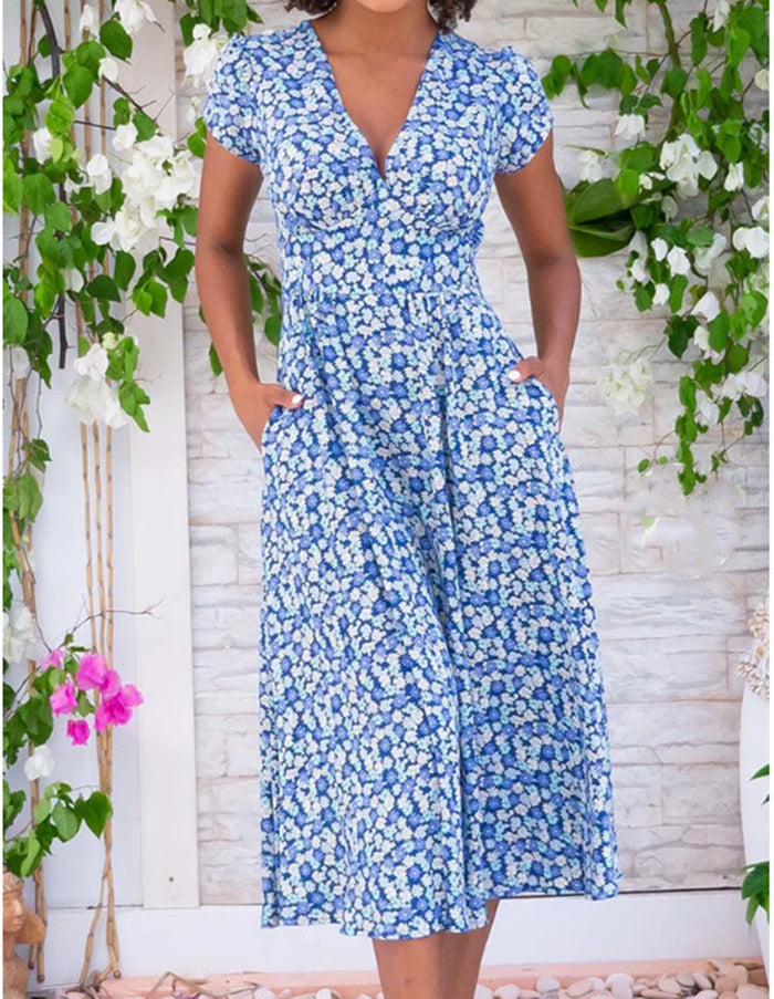 Brigitte - Robe Midi Fleurie Femme