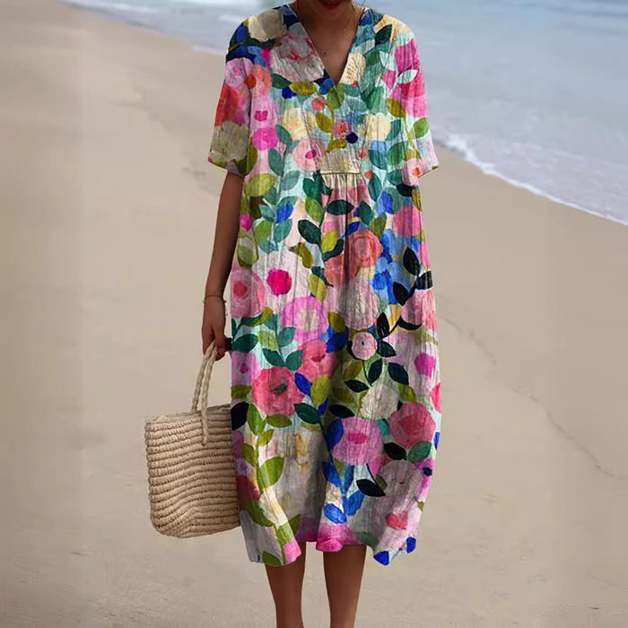 Robe Femme Imprimée Fleurs - Julie