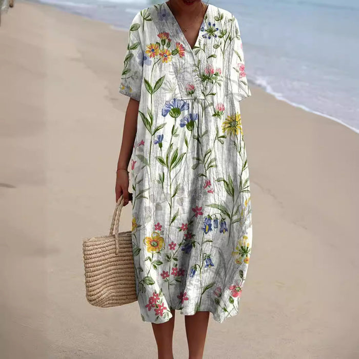 Robe Femme Imprimée Fleurs - Julie