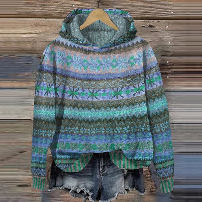 Elina - Pull automne chaud vintage femme