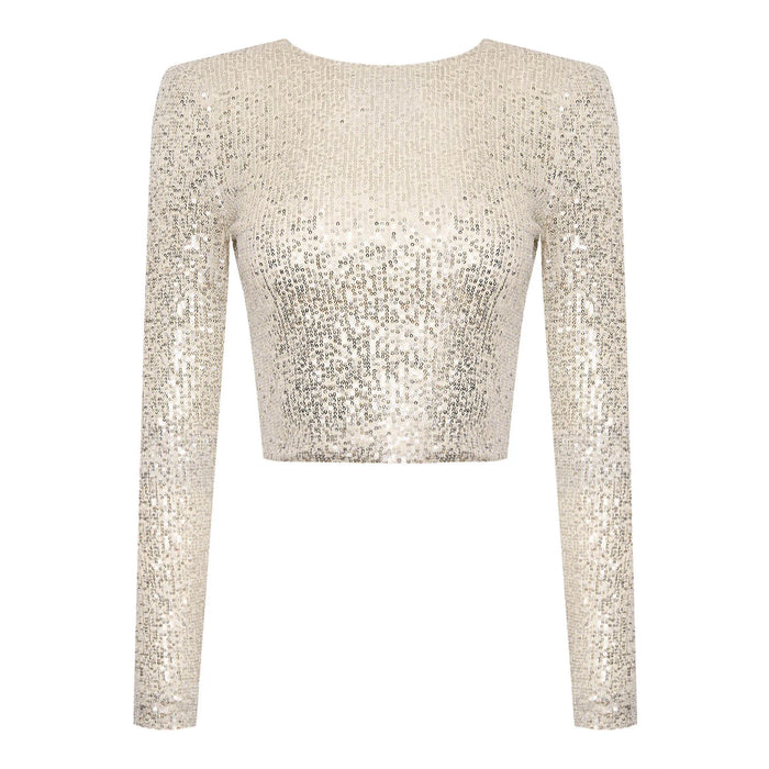 Isabeau – Haut Scintillant À Sequins, Parfait Pour Un Look Festif