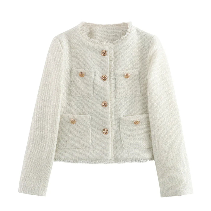 Anaïs – Manteau En Tweed Au Design Moderne, Chic Et Original