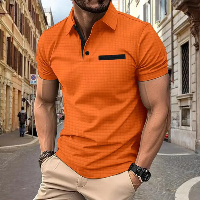 Nicolas - Polo Texturé Manches Courtes Moderne Homme