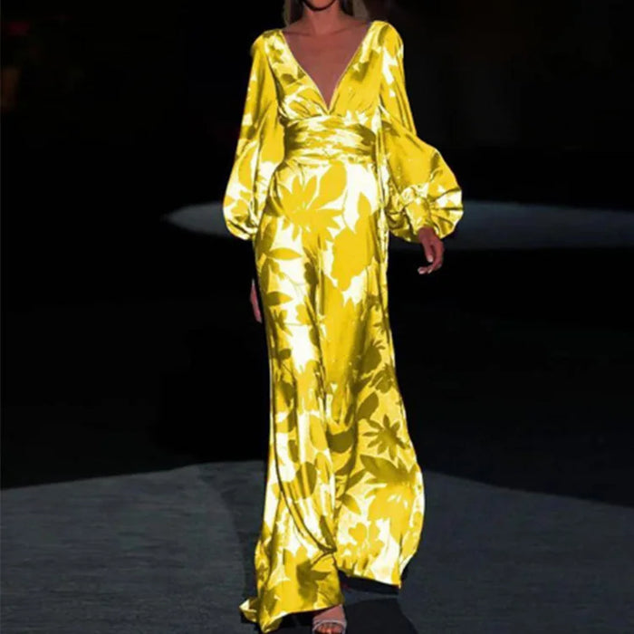 Anaïs - Robe Élégante Avec Col En V Et Coupe Fluide