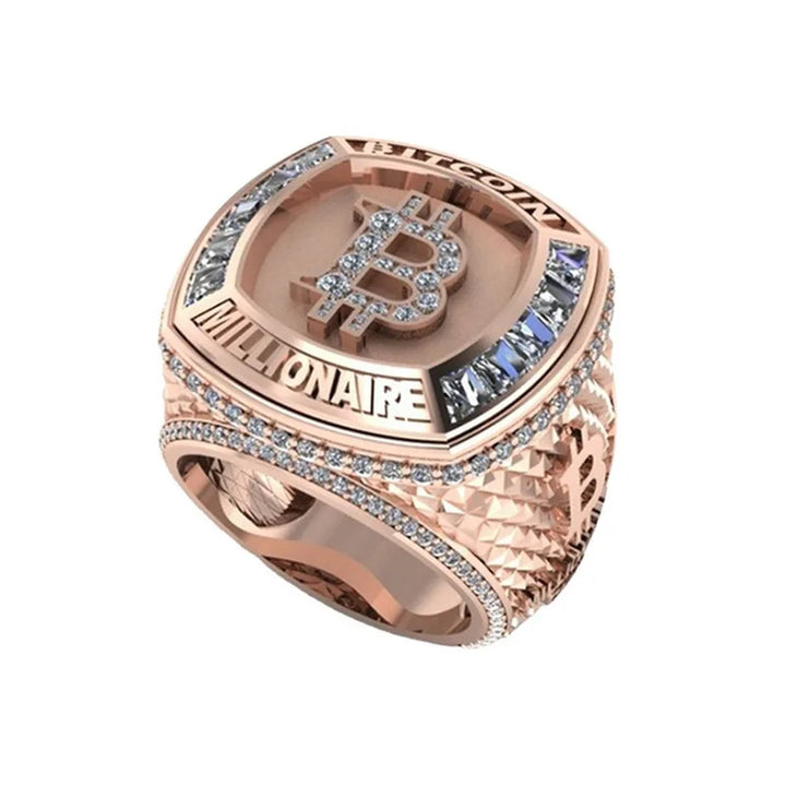Bague symbole doré