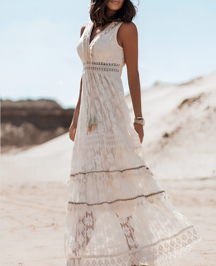Amandine – Robe Bohème En Dentelle Avec Une Allure Raffinée