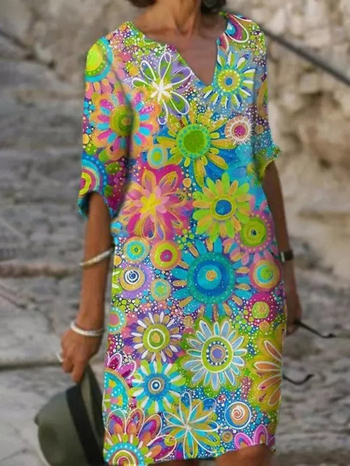 Louise - Robe Fleurie D'Été Élégante