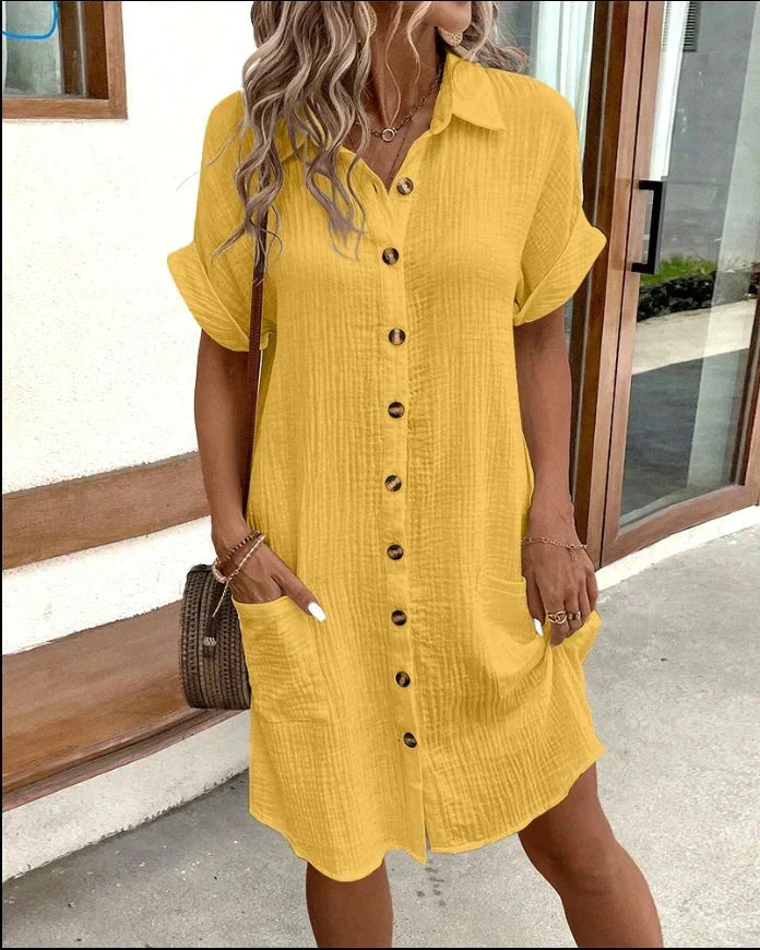 Léa - Robe Chemise Légère D'Été