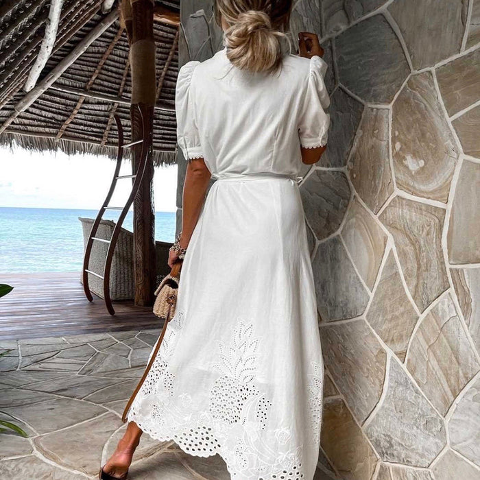 Camille – Maxi-Robe Fluide Et Élégante En Coton Et Lin