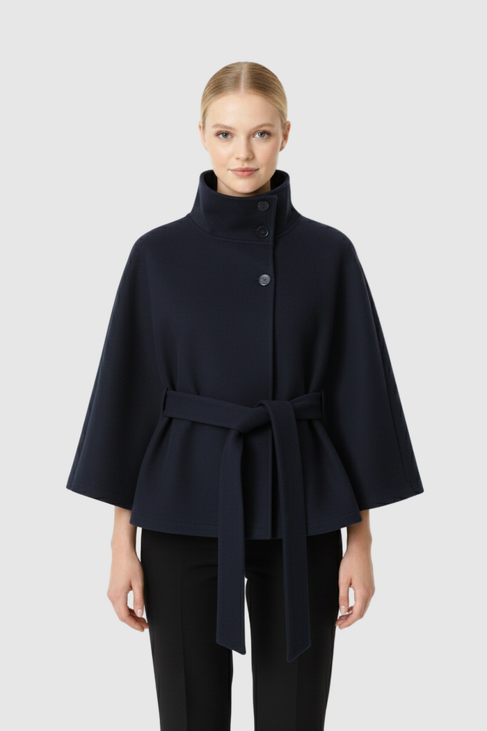 Sofia – Manteau laine femme à col élégant