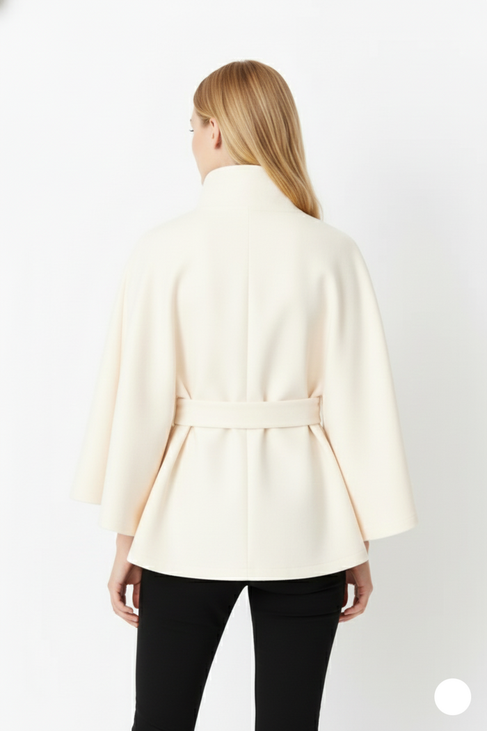 Sofia – Manteau laine femme à col élégant