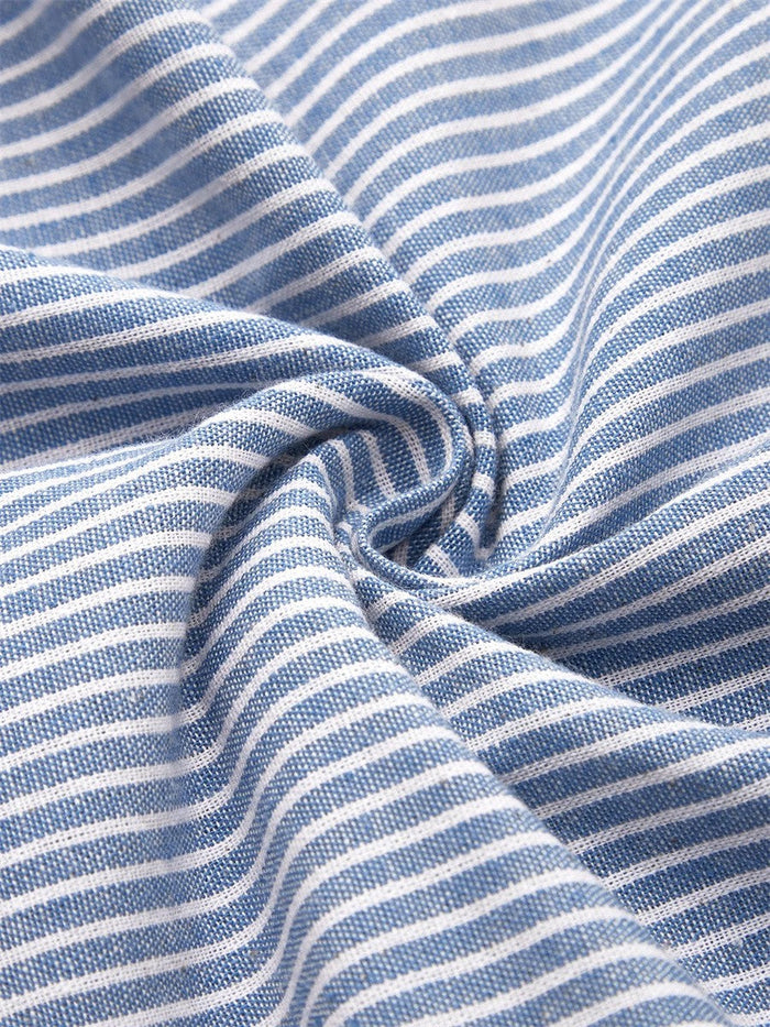 Marine - Robe Midi Rayée Marinière