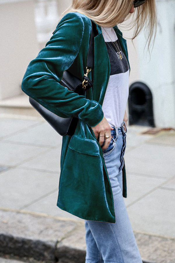 Sacha - Blazer femme velours