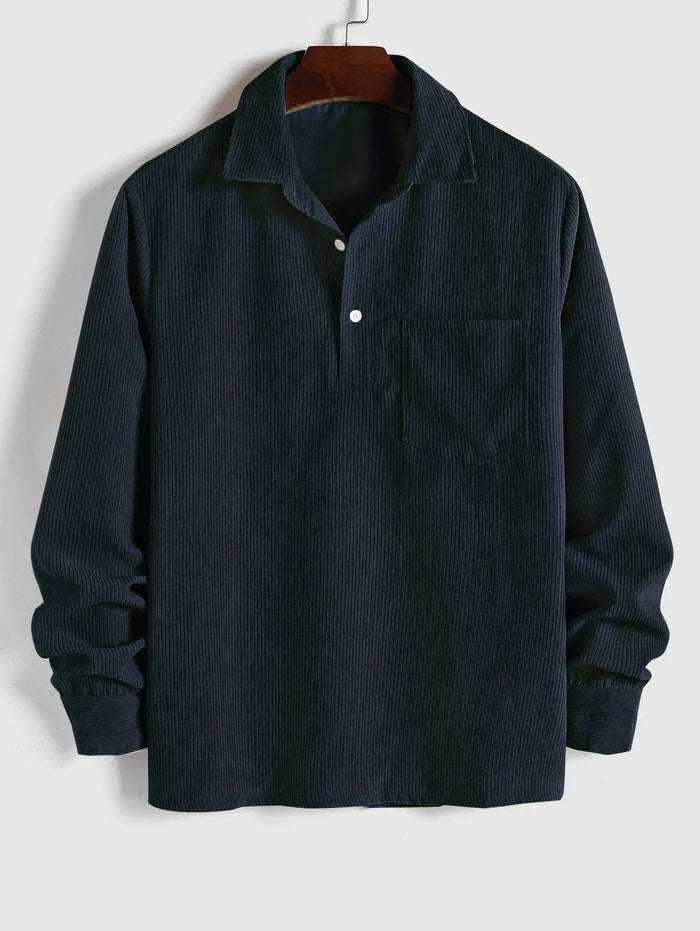 Adrien - Pull Velours Côtelé Tissu Élégant Homme