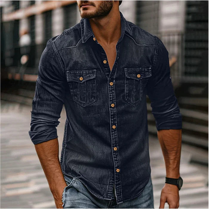 Alejandro - Chemise Denim Stylée Homme