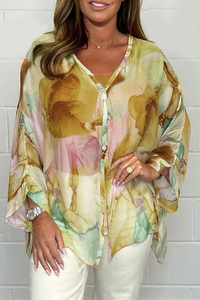 Chemise Femme Imprimée Manches Longues Oversize - Romy