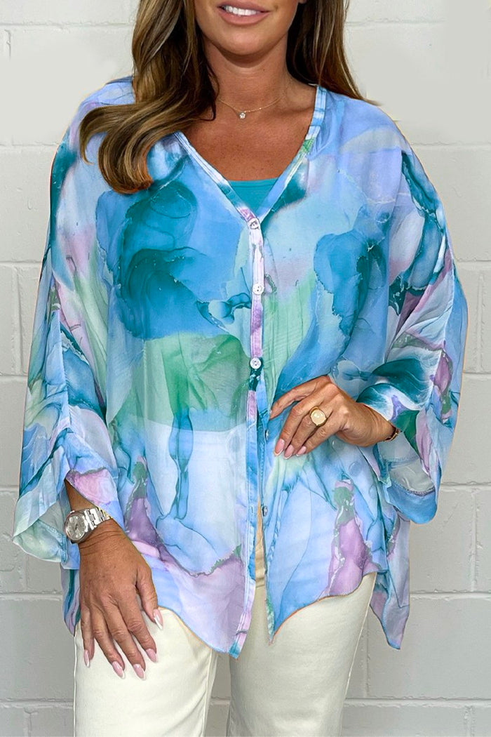 Chemise Femme Imprimée Manches Longues Oversize - Romy