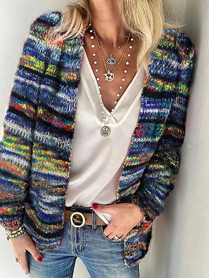 Juliette - Cardigan Bohème Flatteur Grosse Maille
