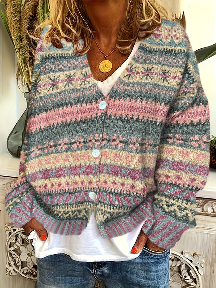 Sophie - Cardigan Élégant Bohème Jacquard